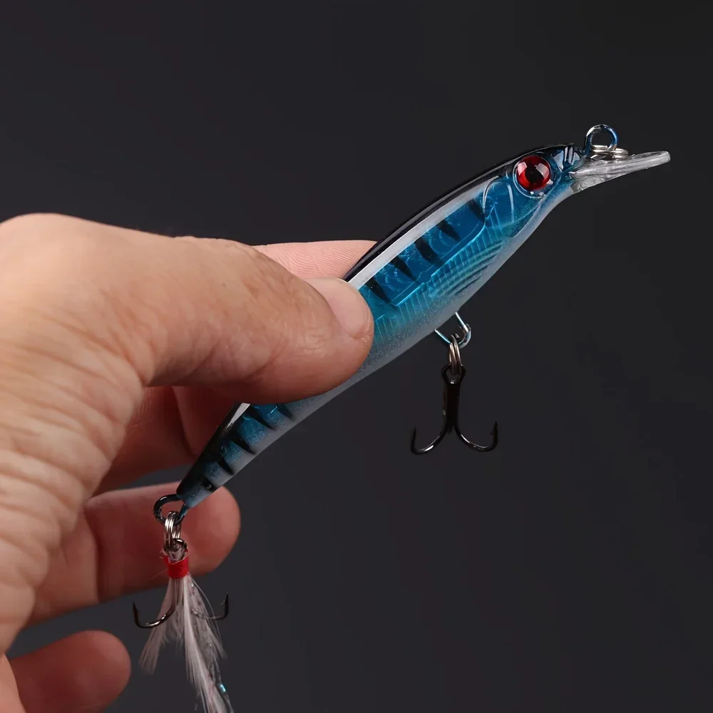 Laser 3D Eyes Bionic Minnow Fi - đánh giá và giá Fishing Hook Box