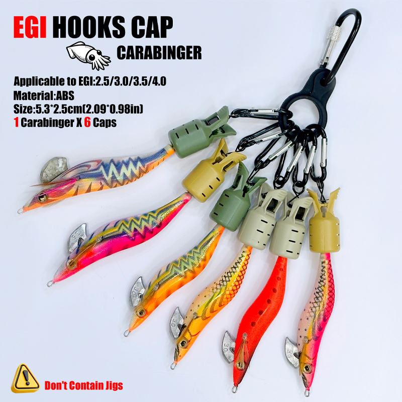 Squid Jig Hook Caps and Carabi - đánh giá và giá Fishing Hook Jig