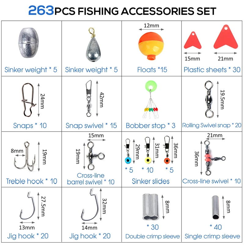263pcs Outdoor Fishing Accesso - đánh giá và giá Fishing Hook Jig