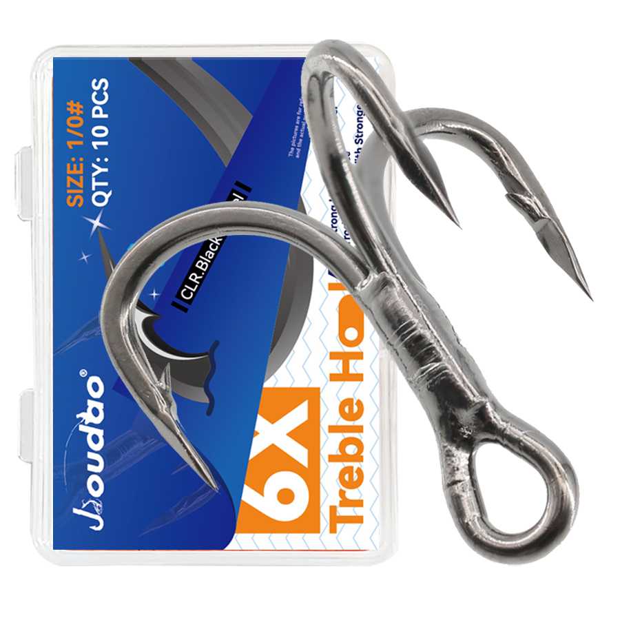 6X Fishing Treble Hooks Black  - đánh giá và giá Fishing Hook Assortment
